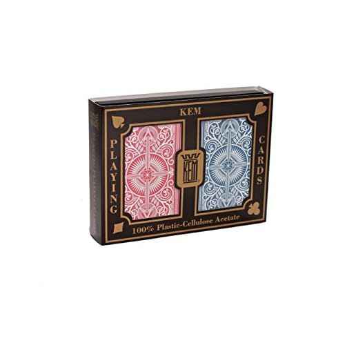 Kem Playing Cards Arrow Red and Blue, Bridge Size- Standard Index Playing Cards (Pack of 2) - 1007086