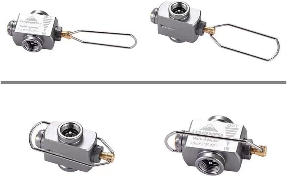 Campingmoon Gas Canister Refill Adapter, Portable Outdoor Gas Saver Lindal Valve Canister Shifter, Camping Canister Vent V...
