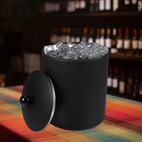 Ice Bucket with Lid, Tongs and Strainer, Stainless Steel Insulated Ice Bucket for Cocktail Bar, Ideal for Cocktail Bar, Pa...