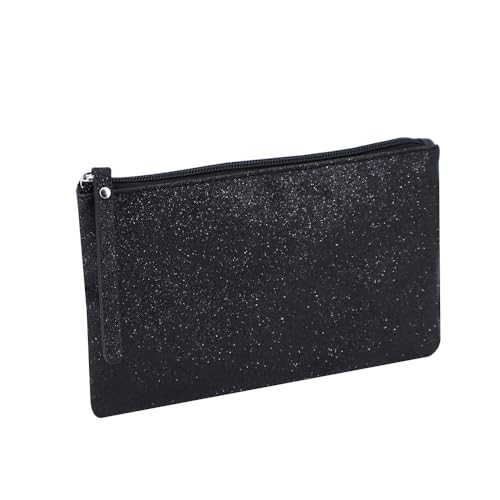 RITTZI Celestial Glitter Makeup Pouch – Seven Stunning Shades - Festive Cosmetic Bag (Twilight Black)