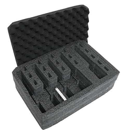 Case Club Foam Only: Fits Pelican Vault 300-5 Pistol Foam Set with Silica Gel Canister to Help Prevent Rust