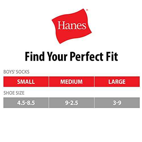 Hanes Ultimate Boys' Crew Performance Sport Socks, 10-Pair Packs
