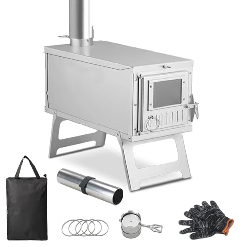 Yesinaly Ultralight Camping Stove Portable Wood Burning Stove for Tent, Camping, Outdoor Cooking, Hunting, Ice Fishing, 1...