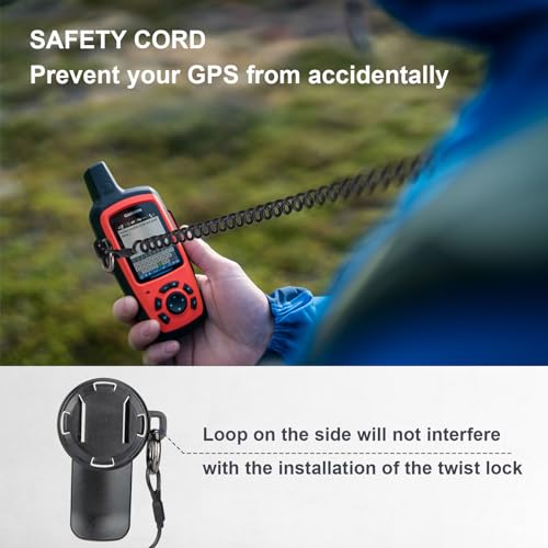 iGuerburn Backpack Tether for Garmin Handheld GPS inReach/eTrex/Rino/Alpha/Oregon/GPSMAP Series - Garmin Spine Mount Adapt...