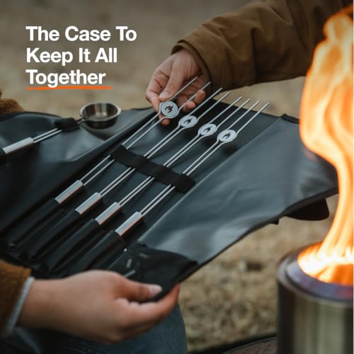 Solo Stove Mesa Accessory Pack | Incl. 4 Stainless Steel Mini Sticks + Stick Rests, Pellet Scoop, Mesa Lid, Carry Case, Ac...