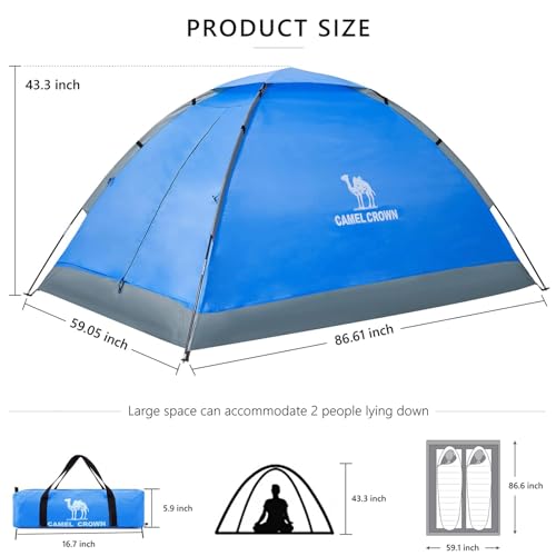 CAMEL CROWN Tents for Camping 2/3/4/5 Person Camping Dome Tent, Waterproof,Spacious, Lightweight Portable Backpacking Tent...