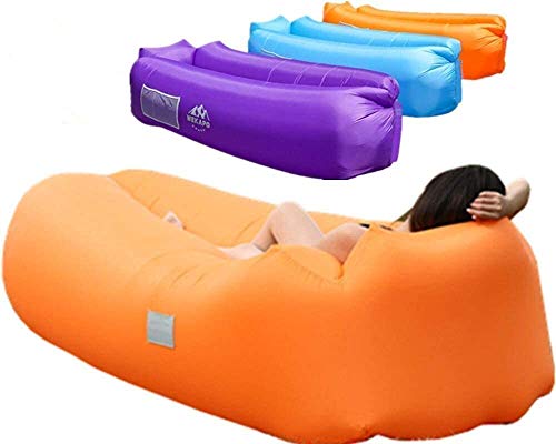 WEKAPO Inflatable Couch Air Lounger Chair - Camping & Beach Accessories, Portable Blow up Sofa for Hiking, Lawn, Indoor/Ou...