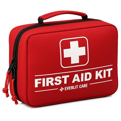 EVERLIT CARE 380 Pcs First Aid Kit for College Student, All-Purpose Medicine Kit for Cuts, Scrapes, Burns, Emergency Prepa...