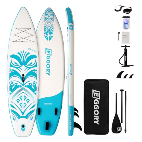 Inflatable Paddle Board,Stand Up Paddle Board Set, Extra Wide SUP Board with Removable Fin, Floating Paddle, Hand Pump, Wa...