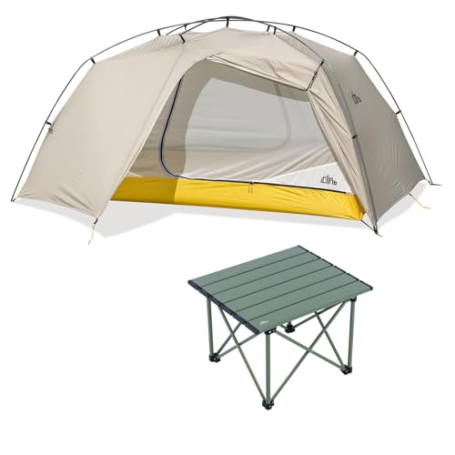 iClimb 1 Folding Table and 1 Ultralight 3 Season Tent, Ultralight Compact for Adults Outdoor Camping Backpacking Hiking