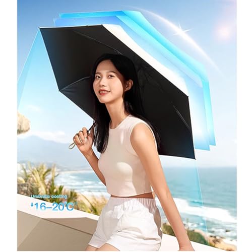 Travel Umbrella Portable Compact Umbrellas Pocket Mini for Purse Umbrellas for UV Small Backpack with Case Folding for Women