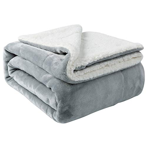 NANPIPER Sherpa Blanket Twin Thick Warm Blankets for Winter Bed Super Soft Fuzzy Flannel Fleece/Wool Like Reversible Velve...