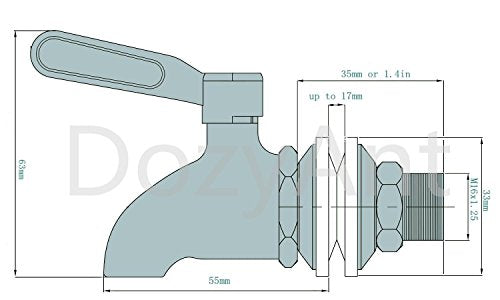 DOZYANT Updated More Durable Beverage Dispenser Replacement Spigot,Stainless Steel Polished Finished, Water Dispenser Repl...