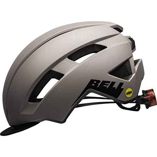 BELL Daily MIPS LED Adult Commuter Bike Helmet - Matte Cement (Discontinued), Universal Women's (50-57 cm)