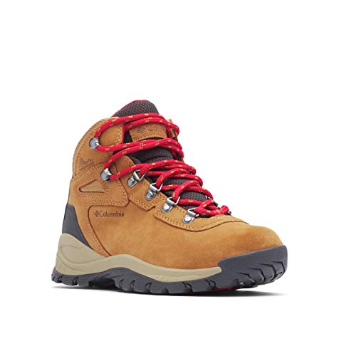 Columbia Women's Newton Ridge Plus Waterproof Amped, Elk/Mountain Red, 7.5
