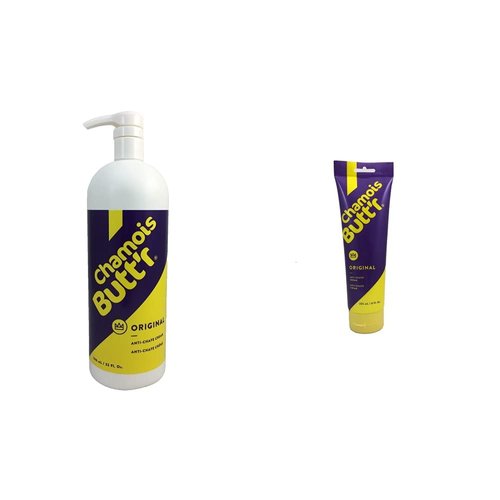 Chamois Butt'r Original Anti-Chafe Cream, 32 oz Bottle with Pump & Original Anti-Chafe Cream, 8 oz Tube