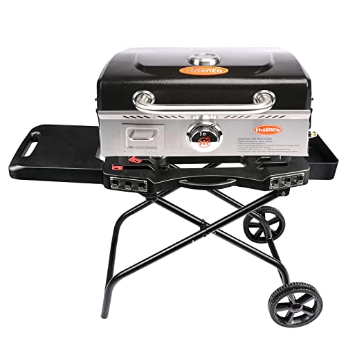 Hisencn Portable Flat Top Grill Propane Gas Grill and Portable Folding Grill Cart Outdoor Griddle Stand Shelf, RV - 268 s...