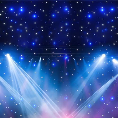 TBVECHI 10ft x 20ft Stage Star Curtain Backdrops, 110v LED Stage Backdrop for Birthday Party Club Wedding Curtain Stage De...