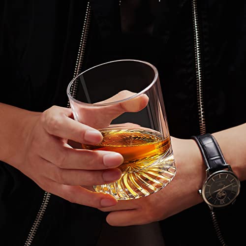 OPAYLY Whiskey Glasses Old Fashioned Glasses Set of 4 12oz Rocks Glasses Gift for Men Women Drinking Bourbon Scotch Cockta...