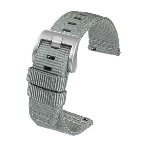 TACTICAL FROG Nylon Watch Band 24mm Watch Strap Replacement for Men Women Military Watch Straps With Stainless Steel Buckl...