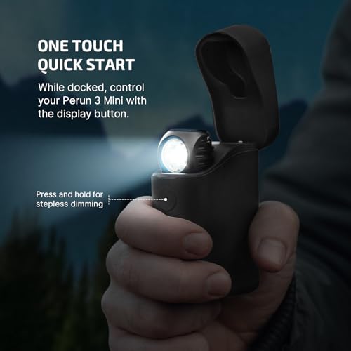 OLIGHT Perun 3 Mini Premium Headlamp 1250 Lumens Flashlight with Type-C Charging Box, Rechargeable Headlight with Red Ligh...