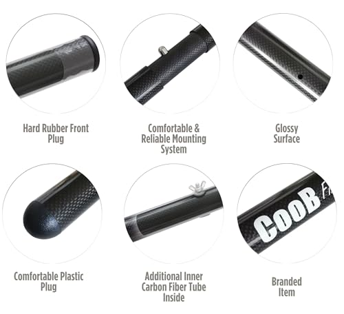 CooB Carbon Fiber Pole Handle. Light and Strong for Sand Scoop Scoops Metal Detector Hunting Tool. Sand Scoop Not Included