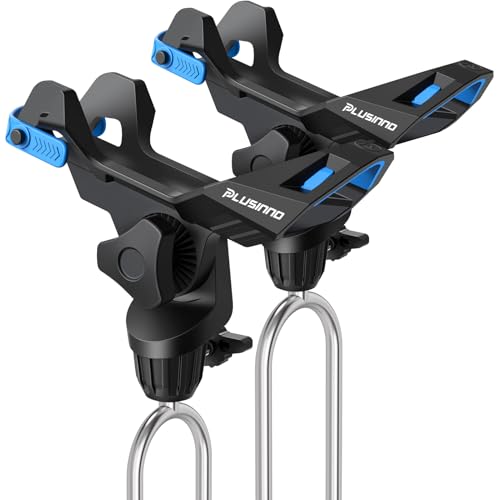 PLUSINNO 1/2/4 Pack Fishing Rod Holder for Ground, Upgraded Rod Holders for Bank Fishing, 360 Degree Adjustable Fishing Ro...