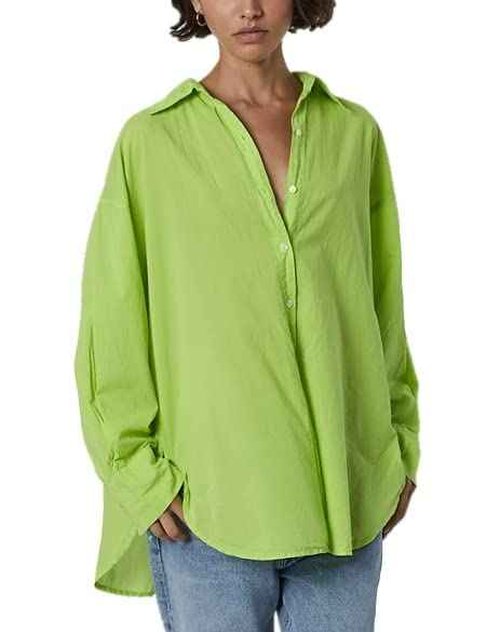 VELVET BY GRAHAM & SPENCER Velvet by Jenny Graham Women's Redondo Cotton Button Up Shirt, Acid, Medium