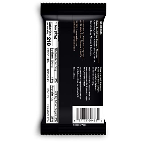 RxBar, Whole Food Protein Bar, Chocolate Sea-Salt, 1.8 oz