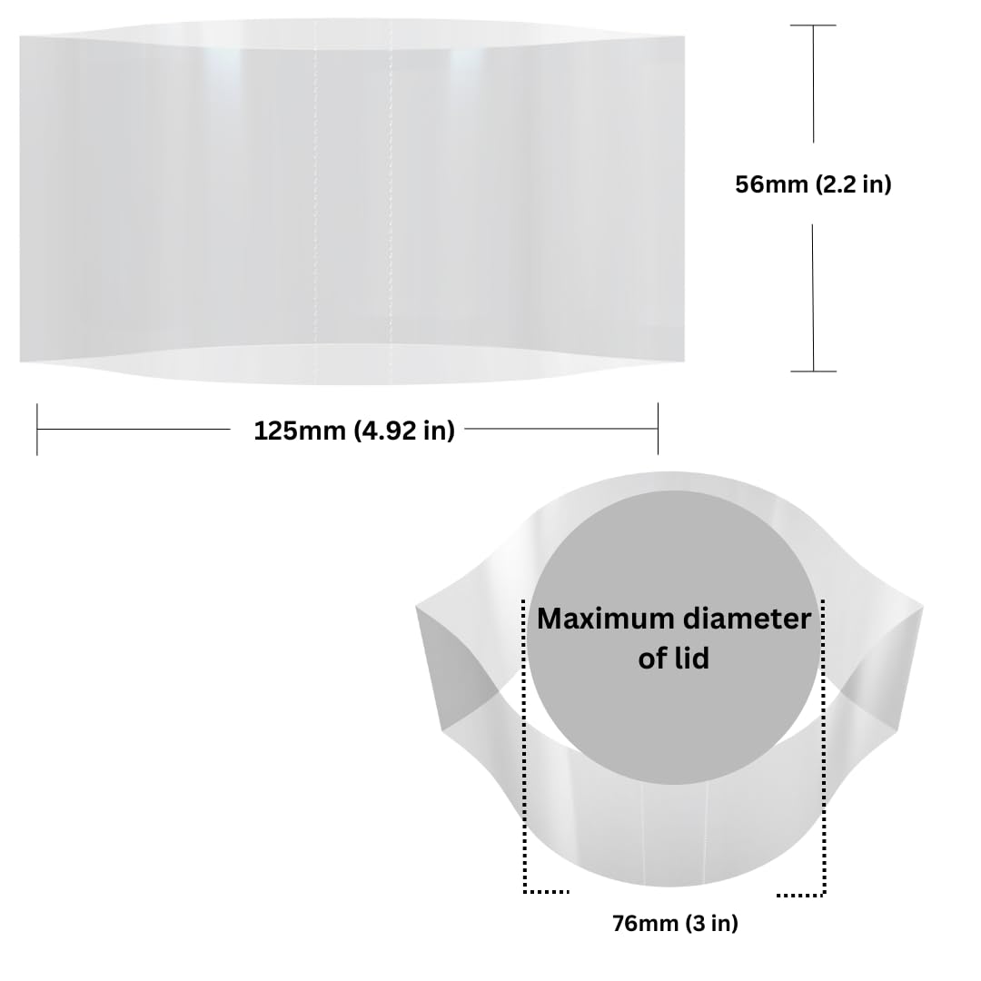 Supplement and Supply 125 x 56 mm Clear Perforated Shrink Band for Glass Jars, Plastic Jars, Metal Tins and More. [Compatible Diameter: 3”] - Bundle of 1,000