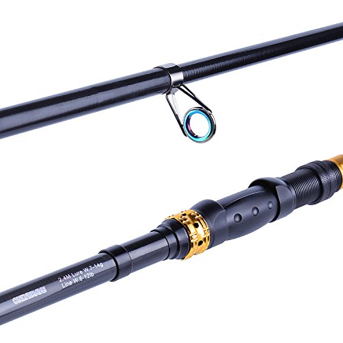 Sougayilang Telescopic Fishing Rod - 24 Ton Carbon Fiber Ultralight Fishing Pole with CNC Reel Seat, Portable Retractable ...