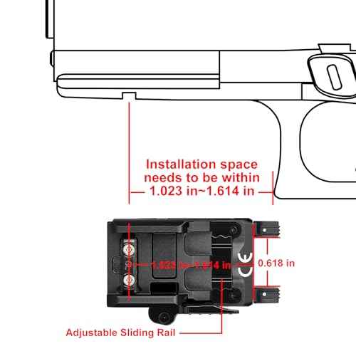 OLIGHT PL-Mini 2 Valkyrie 600 Lumens Magnetic USB Rechargeable Compact Weaponlight with Adjustable Rail, High Performance CW LED Tactical Flashlight with Built-in Battery