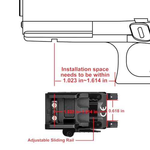 OLIGHT PL-Mini 2 Valkyrie 600 Lumens Magnetic USB Rechargeable Compact Weaponlight with Adjustable Rail, High Performance ...