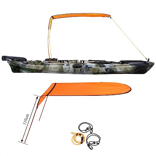 Gaderth Sun Shade Canopy for Kayak Boat Canoe, Canopy for Single Person, Waterproof Sun Shade Awning Top Cover, Universal ...