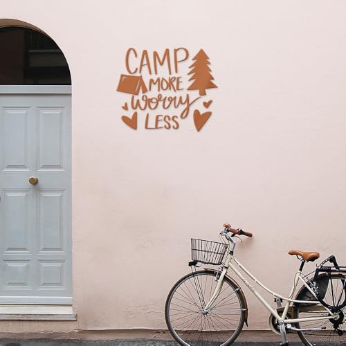 Decal Stickers of Camping Camp More (Nut Brown) (Set of 2) Premium Waterproof Vinyl Decal Stickers for Laptop Smartphone C...