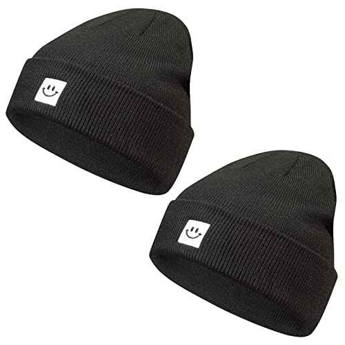 Knit Beanie Hat for Men/Women 2Pack