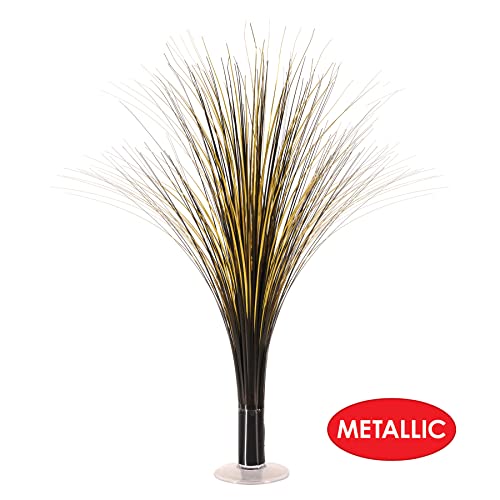 Beistle Plastic Metallic Black And Gold Spray Centerpieces For Happy New Year Decorations, Awards Night Tableware, Birthda...