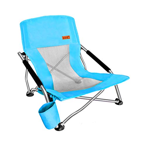 Nice C Low Beach Camping Folding Chair, Ultralight Backpacking Chair with Cup Holder & Carry Bag Compact & Heavy Duty Outd...