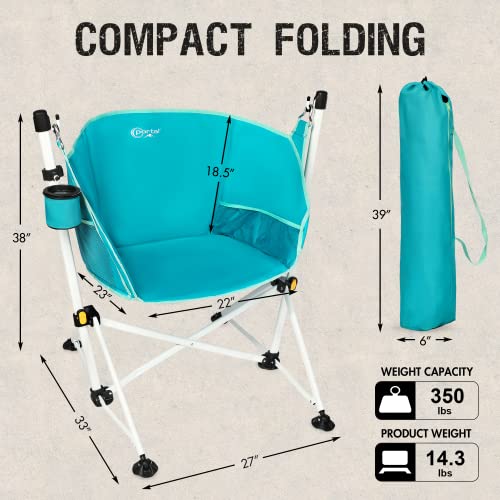 Portal Hammock Camping Chair Folding Rocking Chair Portable Swinging Chair with Cup Holder for Outdoor Lawn Backyard Patio...
