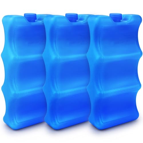 ISUSSER Pack of 3 Reusable Ice Packs for Breastmilk Storage, Bottle Ice Packs for Cool Cooler Bag, Breakfast, Lunch, Baby ...