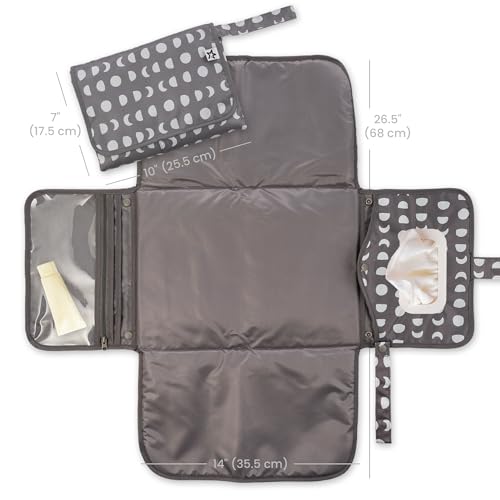 Tiny Twinkle Portable Diaper Changing Pad | Waterproof, Wipeable & Compact Baby Changing Pad for Travel | Smart Wipes Pock...