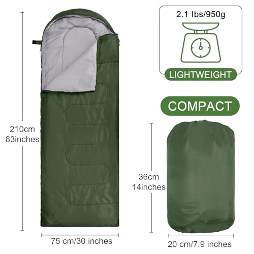 Tudomro 16 Pack Winter Camping Sleeping Bags Bulk for Homeless Adults Cold Weather Lightweight Waterproof Compact Backpack...