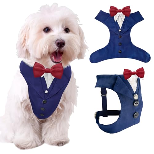 AVERYDAY Dog Tuxedo for Wedding Outfit, Dog Suit and Tie Costumes for Birthday, Halloween, Cosplay, Christmas Party, Pet F...