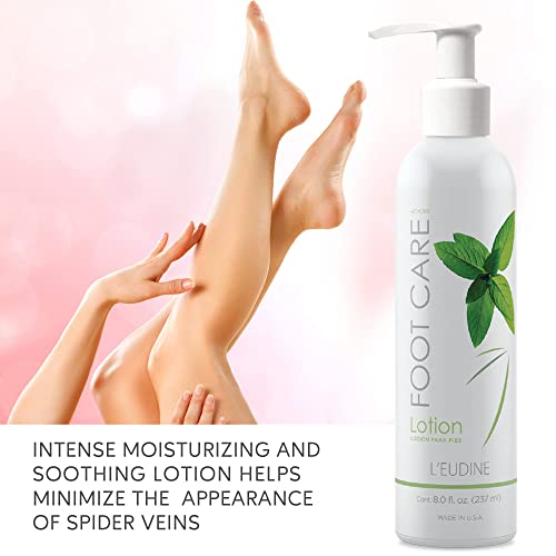 L¡¯EUDINE Foot Lotion ? Pack of 6 - Foot Care Cream with Arnica, Cocoa Seed Butter, Vegetable Glycerin, Mint ? Foot Lotion for Dry Cracked Feet and Calluses ? Refreshing and Moisturizing Foot Cream