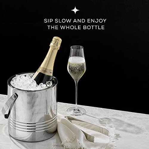 JoyJolt Metal Double Wall Ice Bucket with Lid, Ice Tongs and Strainer. 3L Insulated Ice Bucket for Cocktail Bar, Wine, Hom...