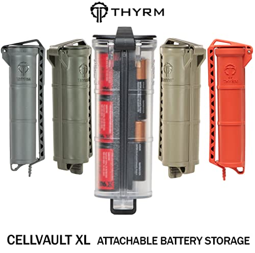 Thyrm CellVault XL Battery Storage Case for AA, AAA, CR123, 18650 Batteries, Survival Gear, Made in USA