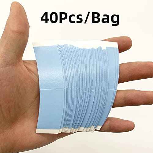 40pcs Double Sided Wig Tape Waterproof Lace Front Tape for Wigs Adhesive Tape Strong Hold Clear Wig Tape for Lace Wigs Toupee Hairpiece