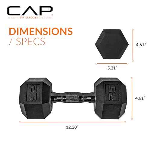 CAP 50 lbs Coated Dumbbell Set | Multiple Styles