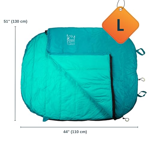 Ultralight Dog Sleeping Bag for Backpacking-Outdoor Dog Bed for Hiking-Packable Sleeping Bag for Dogs-Dog Travel Bed (Glac...