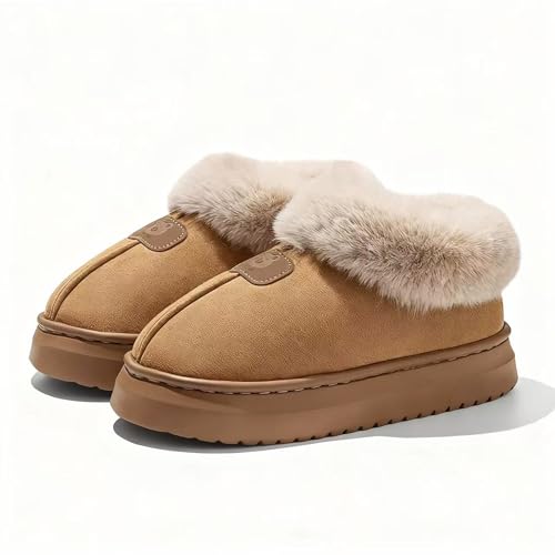 Cozy Slippers for Women Indoor and Outdoor Fuzzy House Shoes with Memory Foam Anti-Skid Sole Suitable for Women Mom Ladies